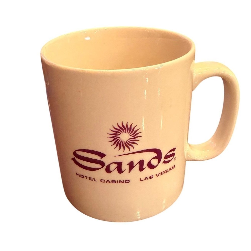 Vintage SANDS‎ Hotel & Casino Las Vegas Coffee Mug tea cup purple New Old Stock
